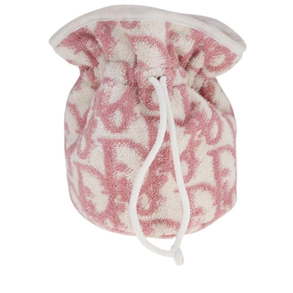 Dior Fabric Purse Pouch Pile Pink White